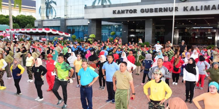 PRAJURIT KOREM 091/ASN, MERIAHKAN OLAHRAGA SEHAT GEMBIRA