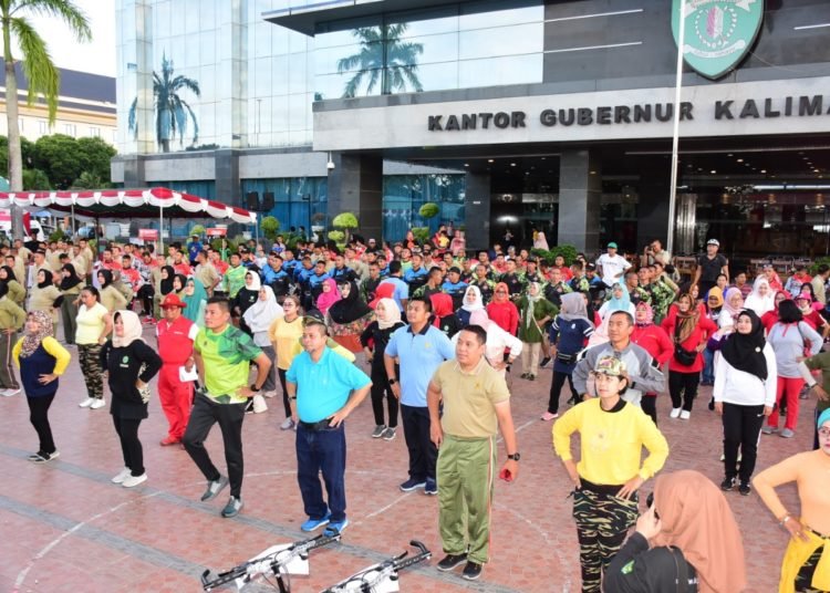 PRAJURIT KOREM 091/ASN, MERIAHKAN OLAHRAGA SEHAT GEMBIRA