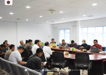 ANTISIPASI PENYEBARAN VIRUS CORONA BANDARA APT PRANOTO SAMARIDA GELAR RAPAT KOORDINASI