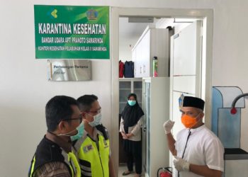 BARKATI SIDAK BANDARA APT PRANOTO PASTIKAN PROTOKOL PENANGANAN COVID-19
