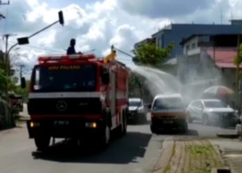 BASMI VIRUS CORONA, BALIKPAPAN INTENSIFKAN PENYEMPROTAN DISINFEKTAN DI SEMUA WILAYAH