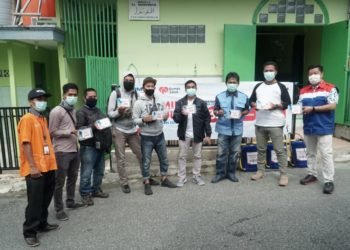 PEDULI WARTAWAN, PERTAMINA BAGIKAN 35 PAKET BANTUAN