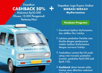RINGANKAN ANGKOT, PERTAMINA BERI CASHBACK 50% PENGISIAN BBM NON SUBSIDI