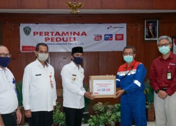 KOMITMEN PENCEGAHAN COVID-19, PERTAMINA SALURKAN BANTUAN KE PPU
