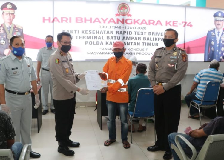 HUT BHAYANGKARA, POLDA GRATISKAN RAPID TEST UNTUK SOPIR