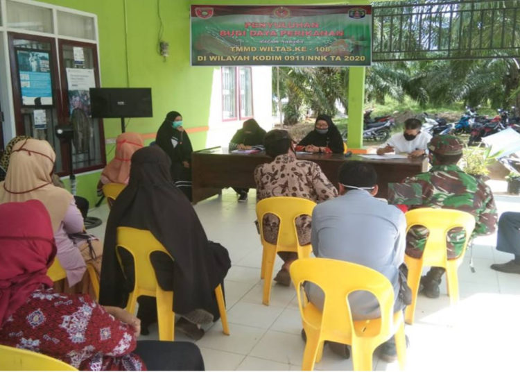 TMMD 108 GELAR PENYULUHAN BUDIDAYA PERIKANAN