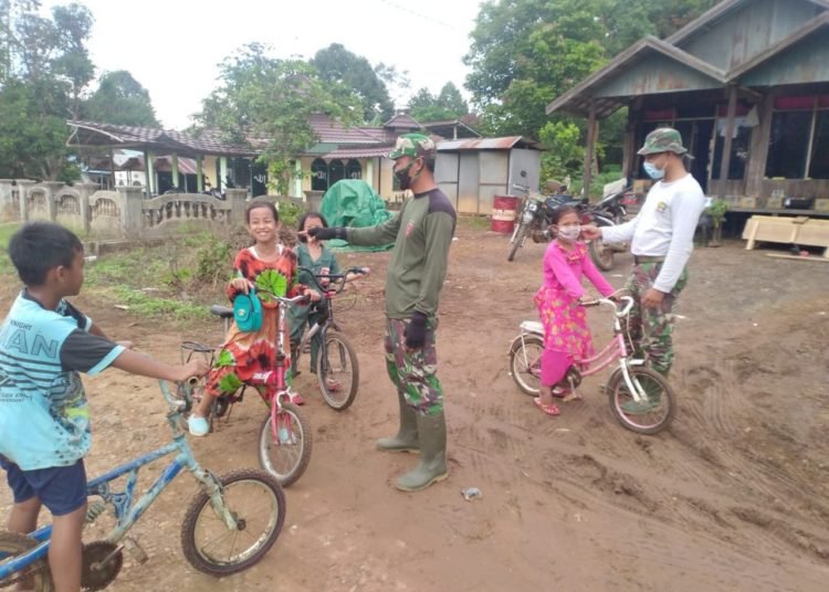 SATGAS TMMD INGATKAN ANAK-ANAK BAHAYA COVID-19