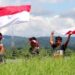 SATGAS PAMTAS PUPUK SEMANGAT DAN NASIONALISME ANAK PERBATASAN