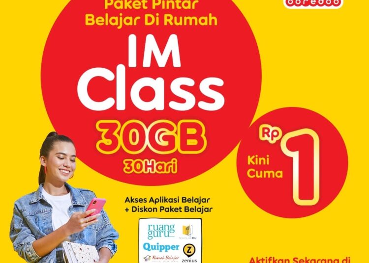 DUKUNG PROGRAM PEMBELAJARAN ONLINE, IM3 LUNCURKAN PAKET IMCLASS 30GB HANYA Rp 1
