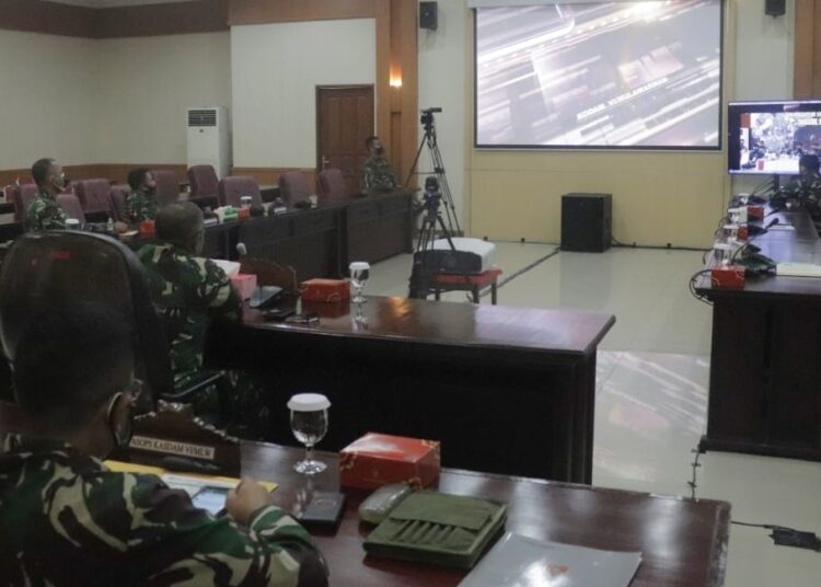 PERTAMA KALINYA, KODAM VI/ MLW SELENGGARAKAN APEL DANSAT VIRTUAL