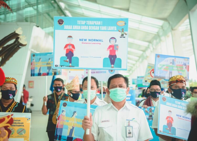 PERINGATI HARHUBNAS, BANDARA SAMS KAMPANYEKAN TERBANG AMAN DAN SEHAT