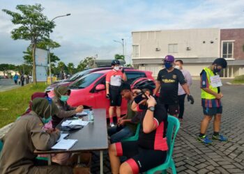 TEGAKKAN PROTOKOL KESEHATAN, KECAMATAN BALIKPAPAN UTARA GELAR RAZIA MASKER