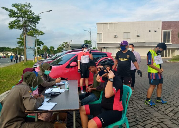 TEGAKKAN PROTOKOL KESEHATAN, KECAMATAN BALIKPAPAN UTARA GELAR RAZIA MASKER