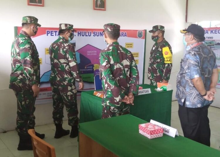 Tim Wasev Mabes TNI AD Tinjau Pelaksanaan TMMD 109 Kodim 1001/Amuntai