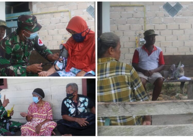 Tak Hanya Membangun, Hadirnya Satgas TMMD Juga Berikan Pelayanan Kesehatan Untuk Warga