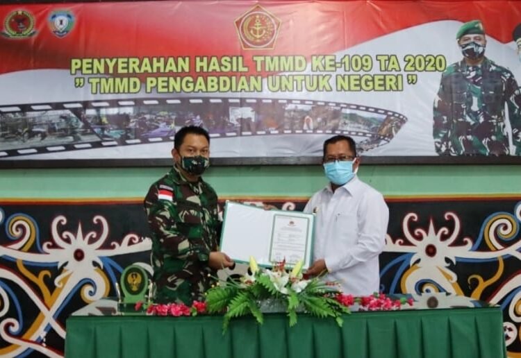 TMMD Ke-109 Wilayah Perbatasan Kodim 0910/Malinau Tahun 2020 Resmi Tutup