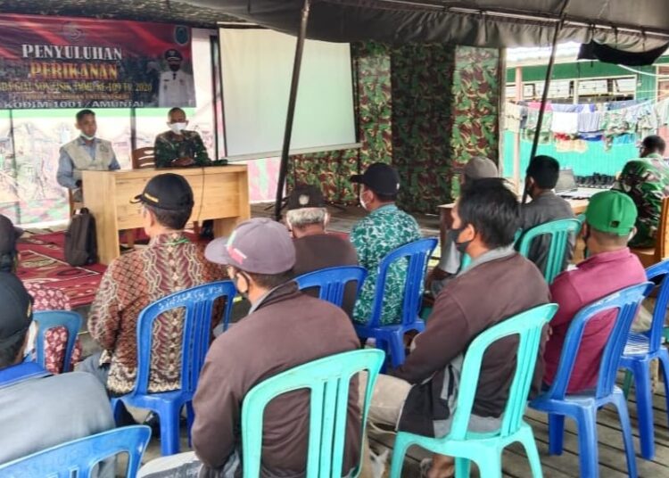 SATGAS TMMD 109 KODIM 1001/ AMUNTAI GELAR PENYULUHAN PERIKANAN
