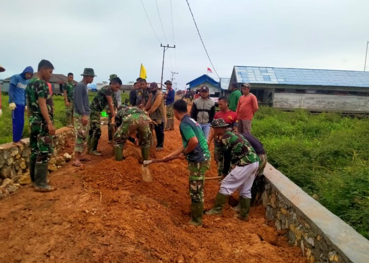 Satgas TMMD Ke 109 Kebut Pengerjaan Sasaran Fisik Jalan