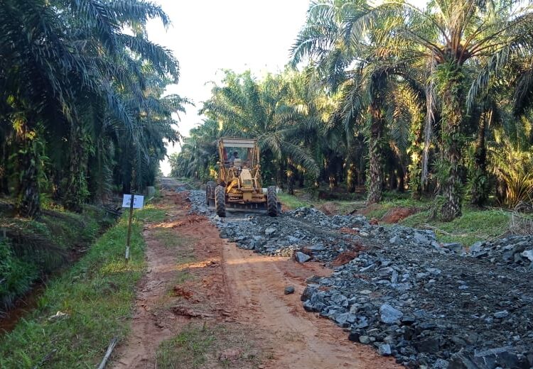 PENGERASAN JALAN PROGRAM TMMD KODIM 1022 CAPAI 55%