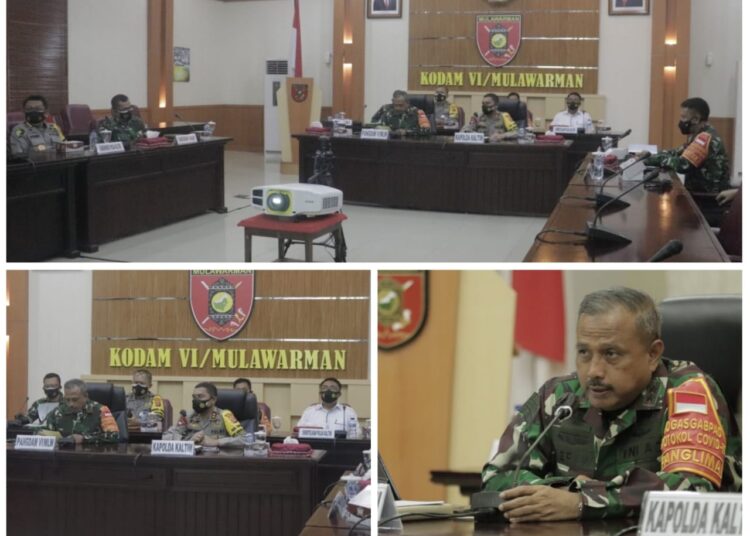 KODAM VI/ MULAWARMAN GELAR RAKOR ANTISIPASI COVID-19 SAAT CUTI BERSAMA