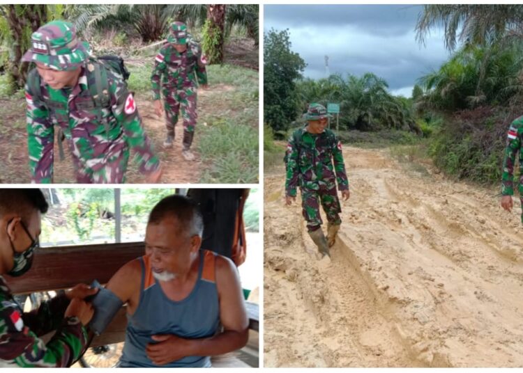 TEMPUH 3 KM, NAKES SATGAS YONIF 623/ BWU OBATI WARGA