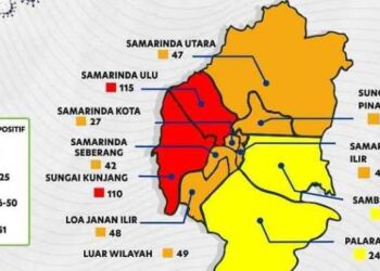 ENAM KECAMATAN DI SAMARINDA KE LUAR ZONA MERAH