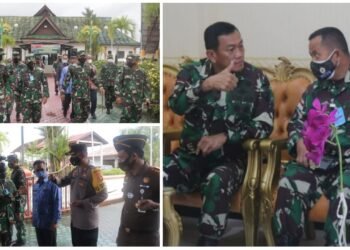 TINJAU PRAJURIT PERBATASAN, PANGDAM II/ SWJ KUNJUNGI KALTARA