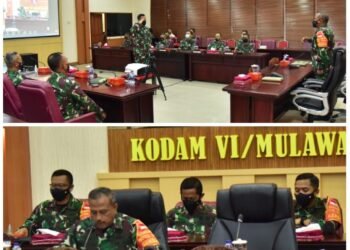 LEWAT VIDCOM, PANGDAM VI/ MLW PIMPIN BRIEFING LATIHAN