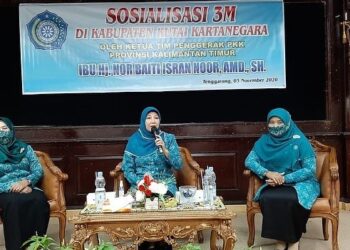 SEKRETARIS SATGAS APRESIASI SOSIALISASI 3M OLEH PENGURUS PKK