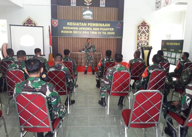 TINGKATKAN KESIAPAN TNI DITENGAH PANDEMI KODIM 0913 PPU GELAR APKOWIL DAN PUANTER