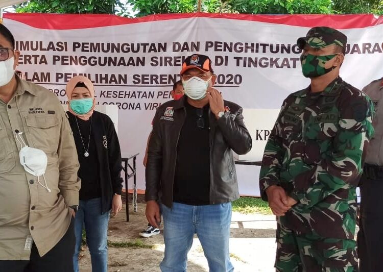 SIMULASI PEMUNGUTAN DAN PENGHITUNGAN SUARA, KPU TEGAKKAN PROTOKOL KESEHATAN