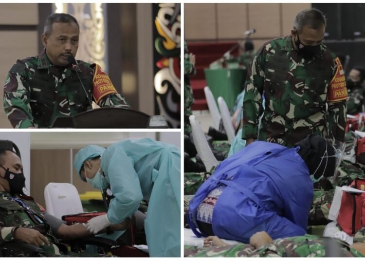 KODAM VI/MLW BANTU PASOKAN DARAH PMI BALIKPAPAN