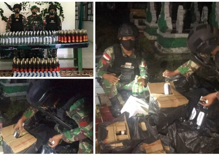 LAKUKAN PATROLI, SATGAS PAMTAS YONIF 623/ BWU TEMUKAN MIRAS