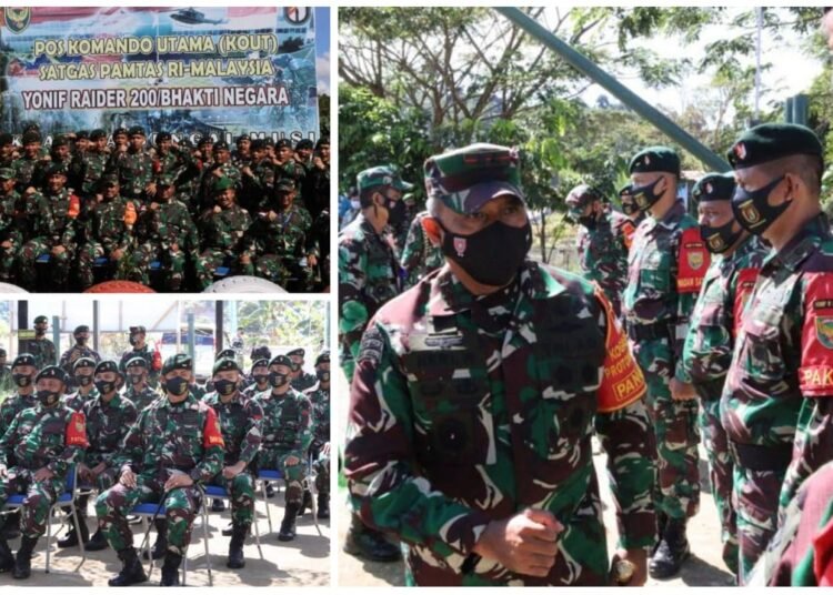 PANGDAM VI/MULAWARMAN KUNJUNGI POS KOMANDO UTAMA SATGAS PAMTAS RI-MALAYSIA
