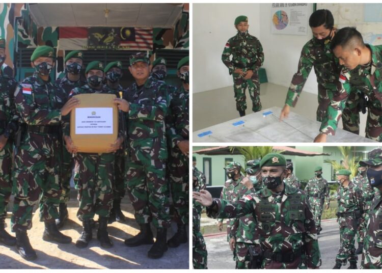 DANREM 101/ANTASARI KUNJUNGI SATGAS PAMTAS YONIF 623/BWU