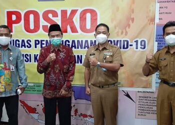 SATGAS KABUPATEN PASER BERKOORDINASI DENGAN SATGAS PROVINSI