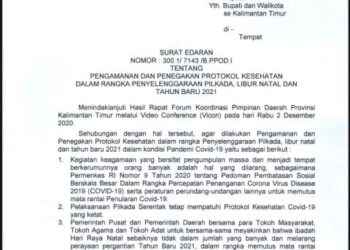 PEMPROV KALTIM MELARANG MASYARAKAT BERKUMPUL DAN MUDIK