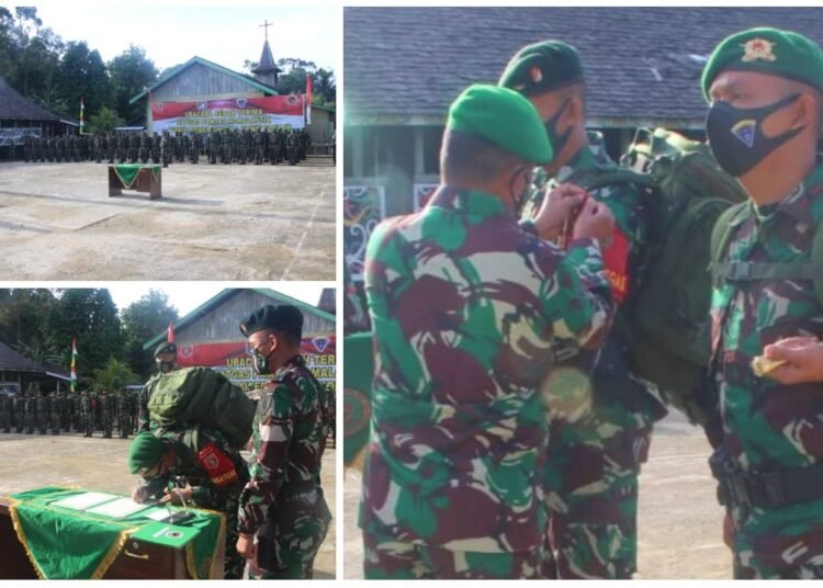 KOREM 092 GELAR SERAH TERIMA SATGAS PAMTAS DARAT RI-MLY