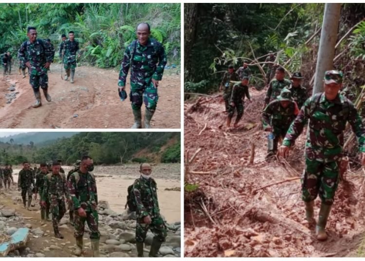 DUA PIMPINAN TNI DI HST TEMPUH 4,5 JAM ANTARKAN LOGISTIK KE DAERAH TERISOLIR