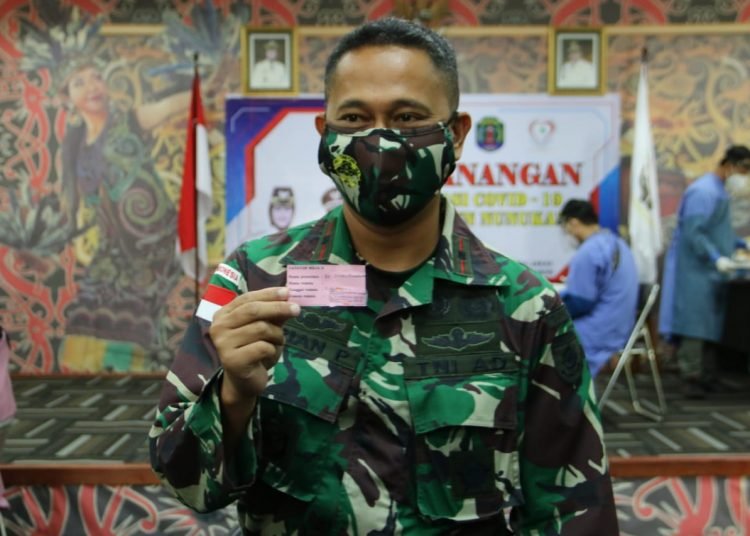 DANSATGAS YONARHANUD 16/SBC IKUT VAKSINASI COVID-19