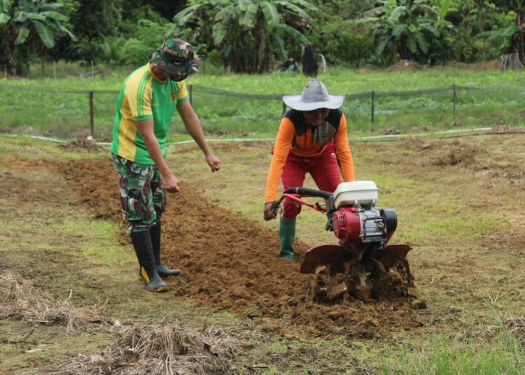SATGAS PAMTAS RI BINA MASYARAKAT LEWAT PERTANIAN