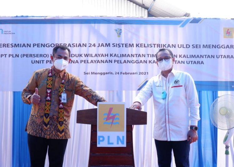 WARGA SEI MENGGARIS KINI NIKMATI LISTRIK 24 JAM