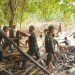 SINERGI TNI-WARGA BERSIHKAN SUNGAI BARABAI