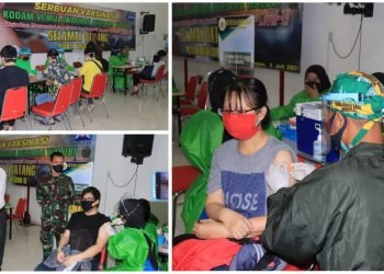 KODAM VI/MLW TERUS DUKUNG VAKSIN SEJUTA SEHARI