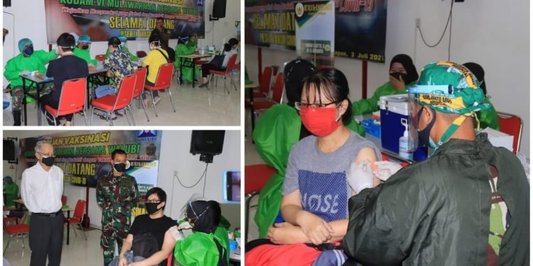 KODAM VI/MLW TERUS DUKUNG VAKSIN SEJUTA SEHARI