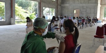 LANUD DHOMBER GELAR VAKSINASI DOSIS KEDUA, TUNTASKAN PELAKSANAAN VAKSIN