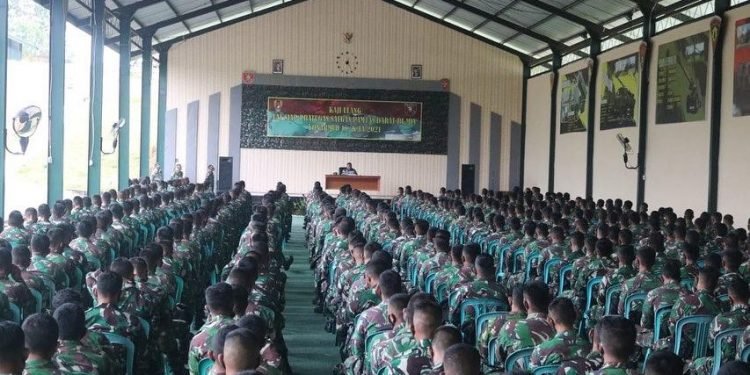 DANREM 092/MAHARAJALILA EVALUASI PRATUGAS SATGAS PERBATASAN