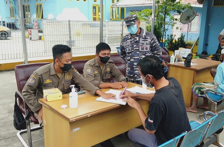 LANAL BALIKPAPAN TURUT BERPARTISIPASI PAM PPKM LEVEL IV