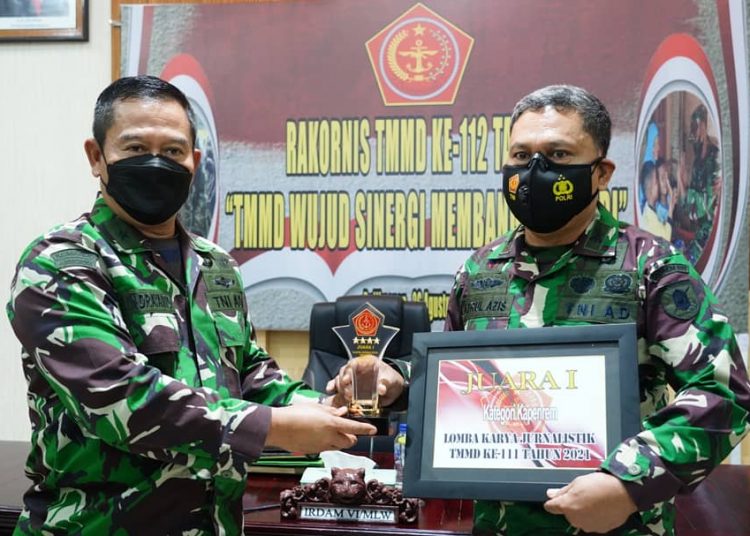 KAPENREM 091/ASN SABET JUARA PERTAMA LOMBA JURNALISTIK TMMD 111