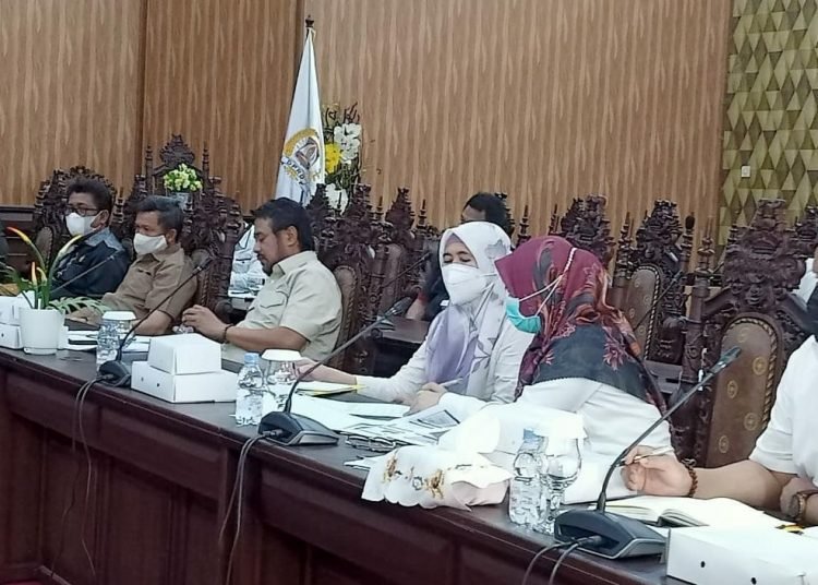 KETUA DPRD DAN ROMBONGAN TINJAU JALAN LONGSOR DI KOMPLEKS PERUMAHAN WIKA